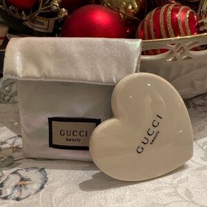 Gucci Heart Compact mirror with pouch - New